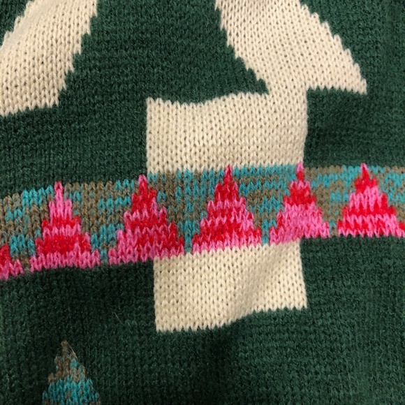 B Sharp Cream/Green/Pink Cardigan Sweater - Picture 2 of 5